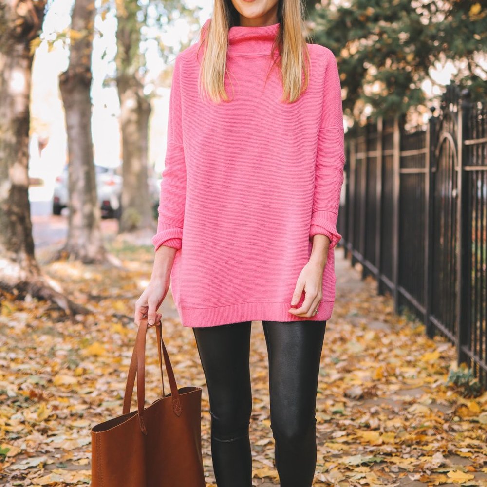 Free People Women's Ottoman Slouchy Tunic - Hot Pink Color